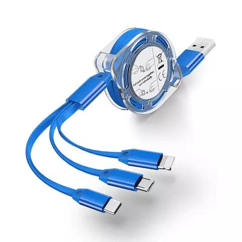 Cable de Charge Rétractable 3-en-1